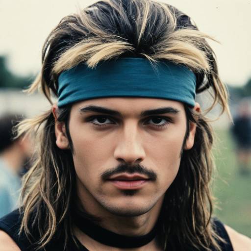 Young Man with Mullet and Headband