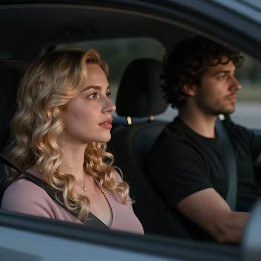 Nighttime Intimacy in a Car