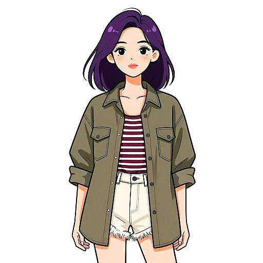 Casual Streetwear Woman Portrait