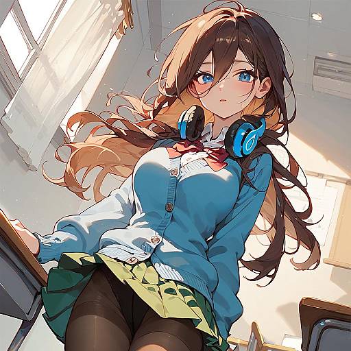 Miku Nakano Classroom Dutch Angle Portrait