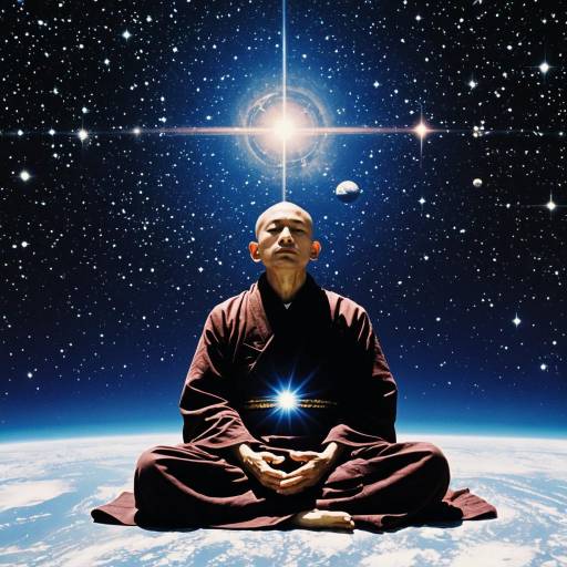Galactic Monk Meditating in Space