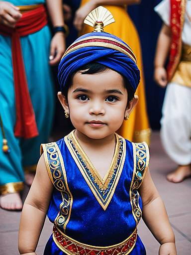 Toddler in Aladdin Costume