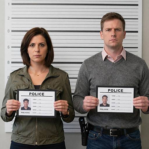 Police Lineup Capturing Two Individuals