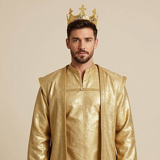 Noble King in Golden Costume