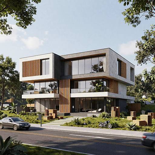 Photorealistic Modern Villa on Hill