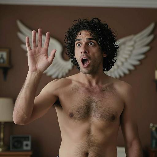 Surprised Man with Ghostly Ure