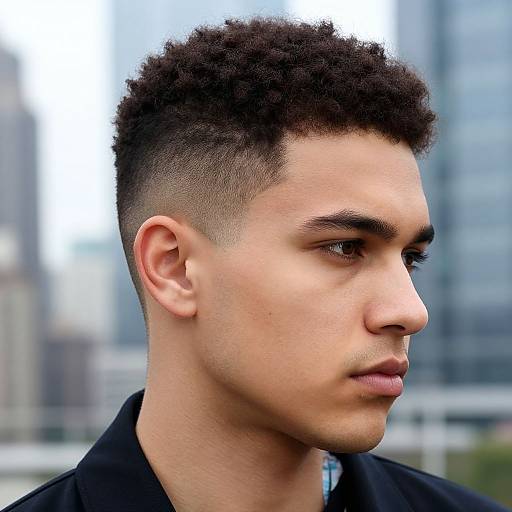 European Man with Afro Undercut