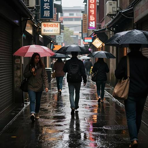 Urban Realism Rainy Alley Scene