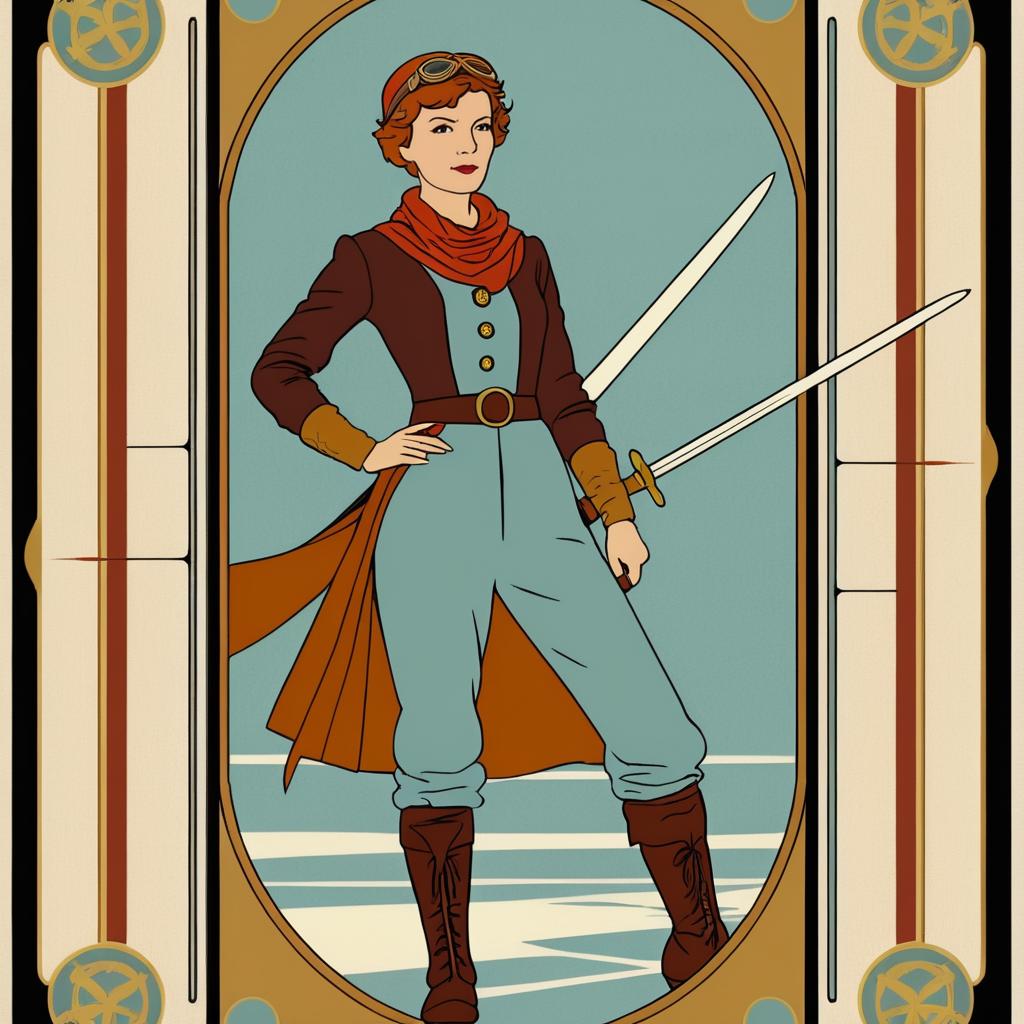 Tarot Card Design: Amelia Earhart Adventure