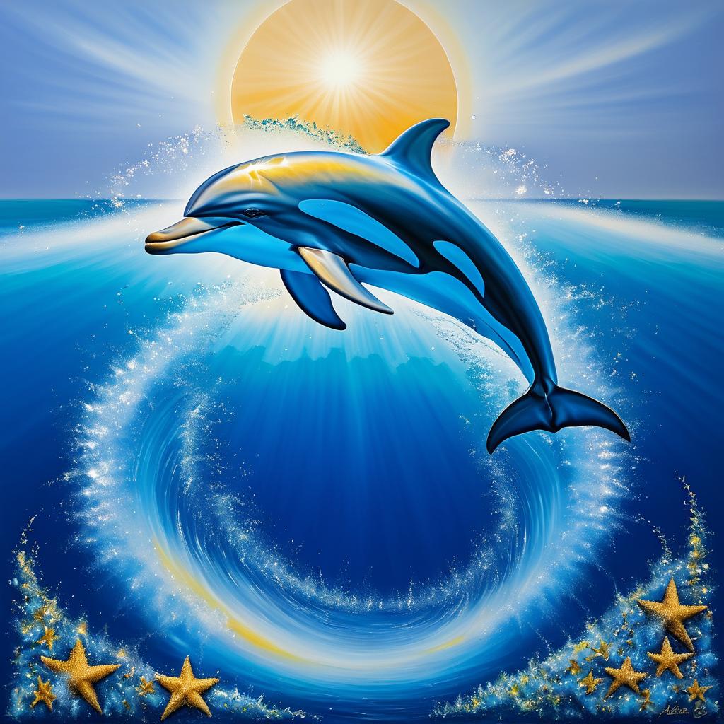 Five Star Dolphin Oil Painting Showcase