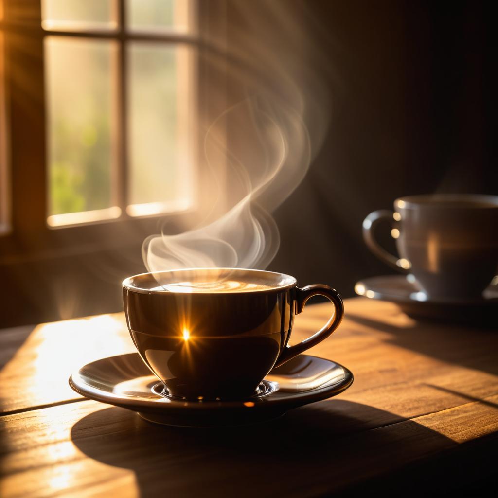 Rustic Coffee Experience in Morning Light