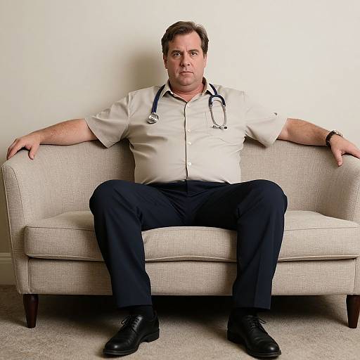 Mature Doctor Sitting Elegantly