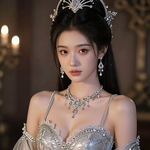 Photorealistic Young Asian Divine Goddess