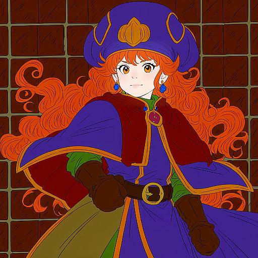 Illustration of Alena (dq4), dragon quest in the style of Steed (steed enterprise)