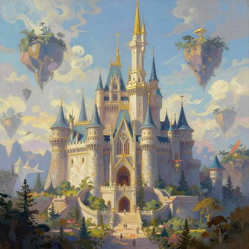 Ethereal Floating Islands Castle