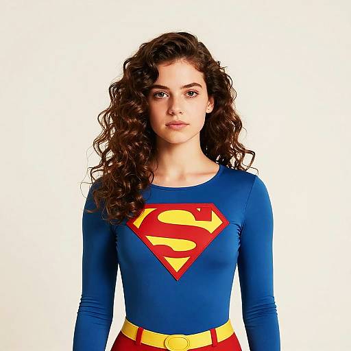 Retro Style Female Superhero Portrait