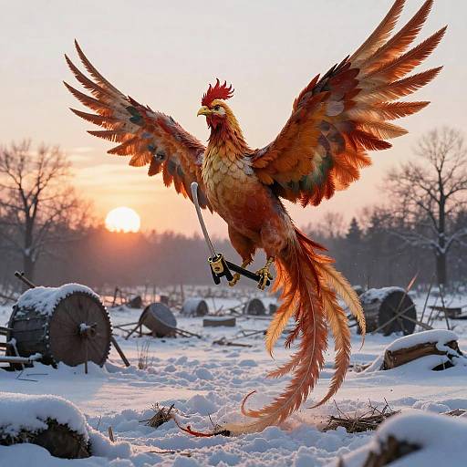 Romantic Phoenix Playing Hornpipe