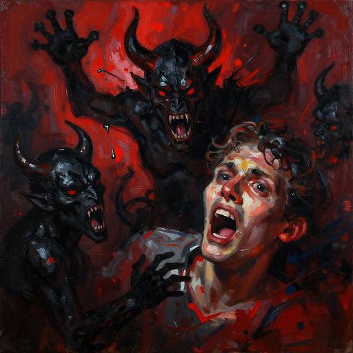 Abstract Demonophobia Expressionist Art