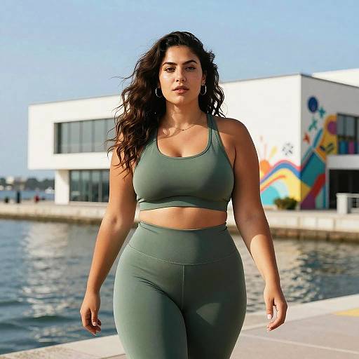 Curvy Woman by Waterfront Mural