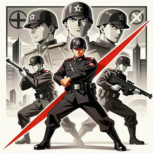 Fascist Anime Propaganda Poster