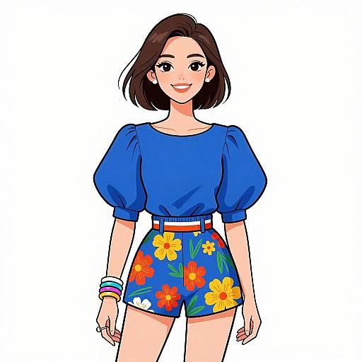 Trendy Woman in Vibrant Fashion