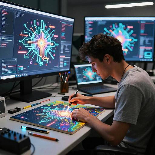 Futuristic AI Art Repair Studio