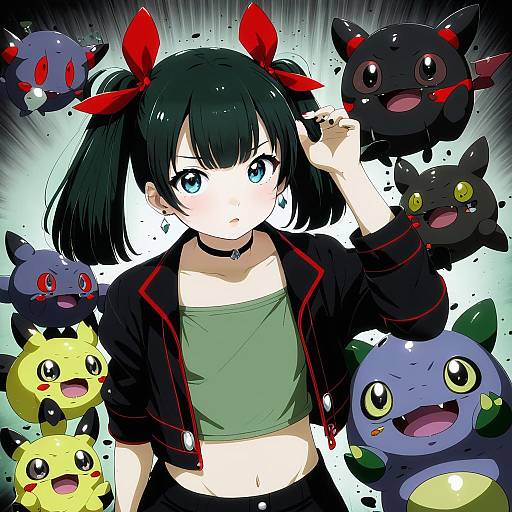 Illustration of Morpeko (hangry), pokemon in the style of Shigure ryuunosuke