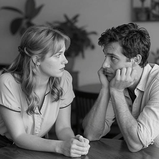 Intense Conversation Between Man and Woman