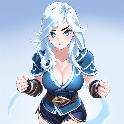 Illustration of Ashe (league of legends), league of legends in the style of Takafumi