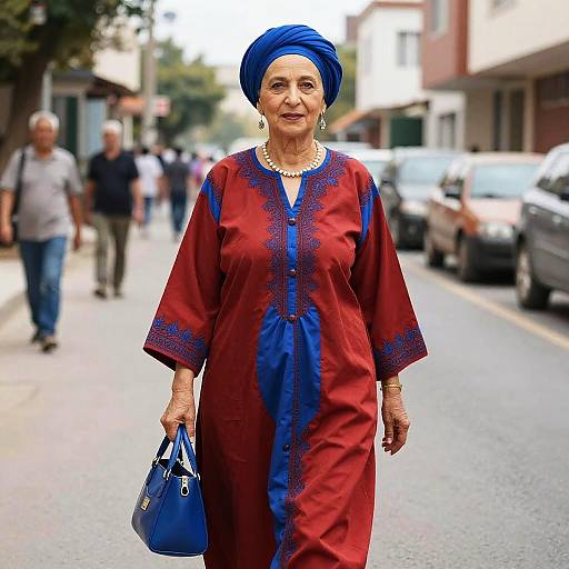 Stylish Older Woman in Urban Attire