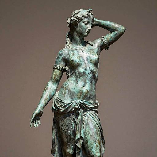 Photorealistic Bronze Statue of Seductive Seer