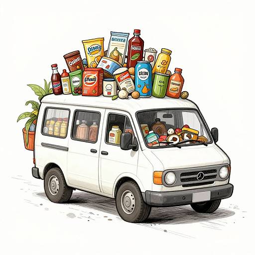 Ayahuasca Shmoo Delivery Van Illustration