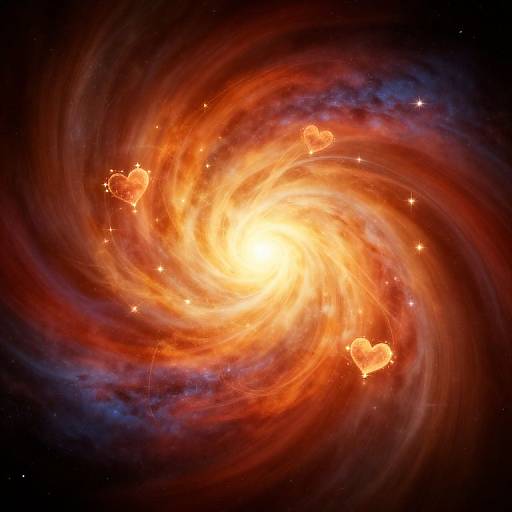 Cosmic Heart Swirl of Universal Love