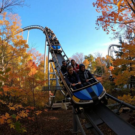 Roller Coaster Ride in Autumn