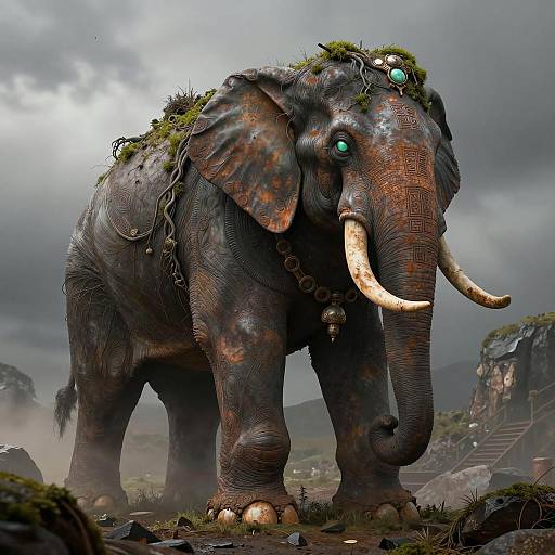 Faaldir, God of Earth Elephant Fantasy Character