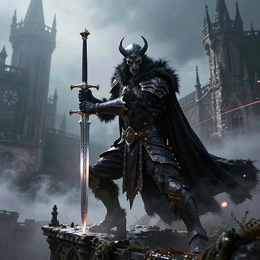 Vampiric Crow Lord on Gothic Ramparts