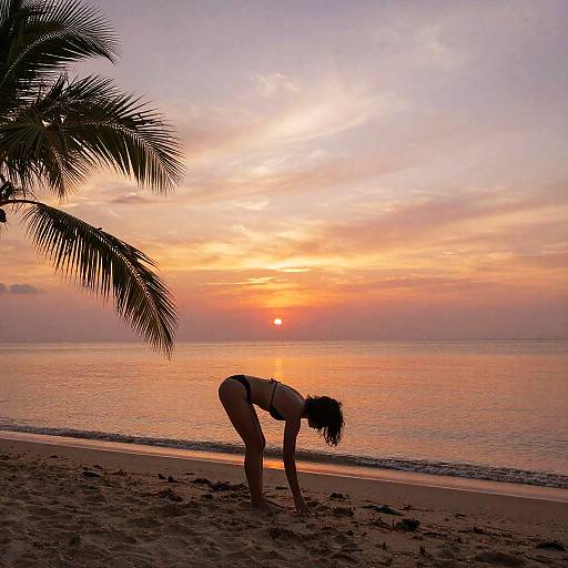 Serene Sunset Beach Scene