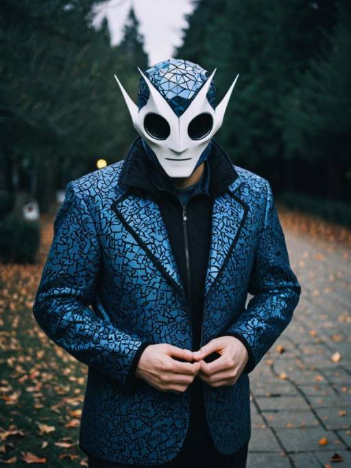 Person Wearing Dynamons Puzzle Evolution Costume Outdoors