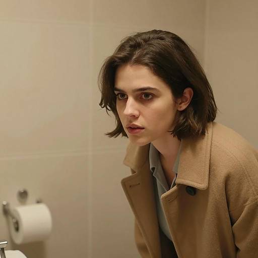 Intense Gaze of a Young Woman