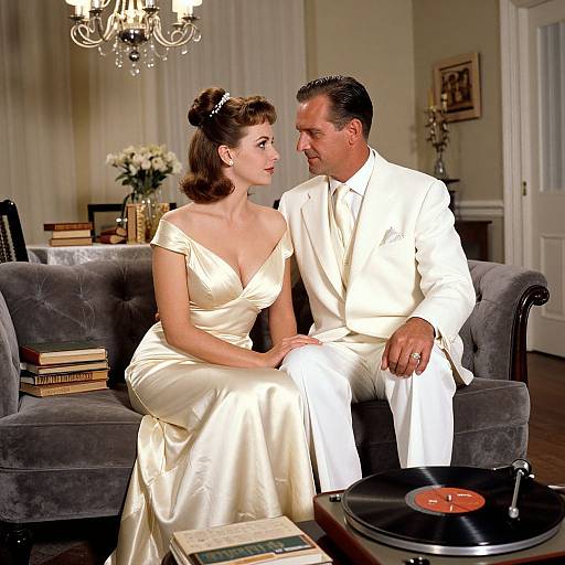 Elegant 1960s Vintage Couple Portrait