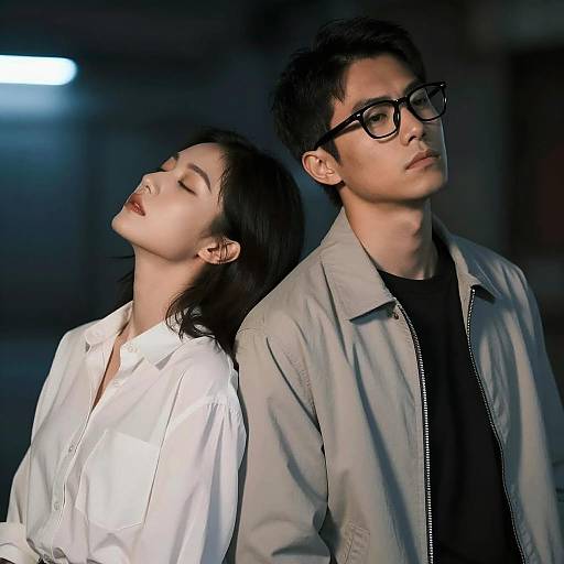 Intimate Scene in Dim Lighting