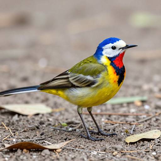 Vibrant Wagtail with Splash Paint