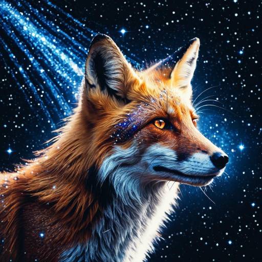 Celestial Fox with Cosmic Stardust