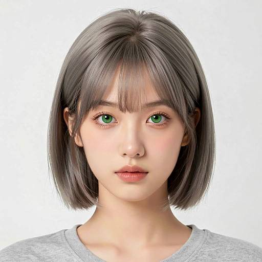 Realistic Digital Portrait of Young Woman