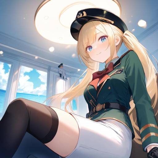 Confident Admiral in Military Style