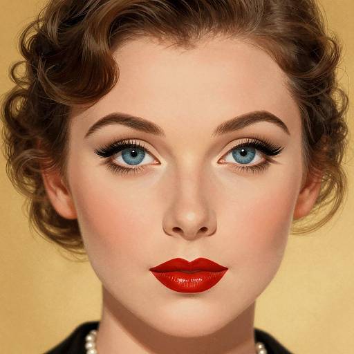 Vintage Vogue-Inspired Woman Portrait