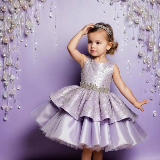 Little girl in elegant lavender dress
