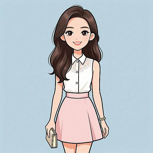 Smiling Woman in Elegant Outfit