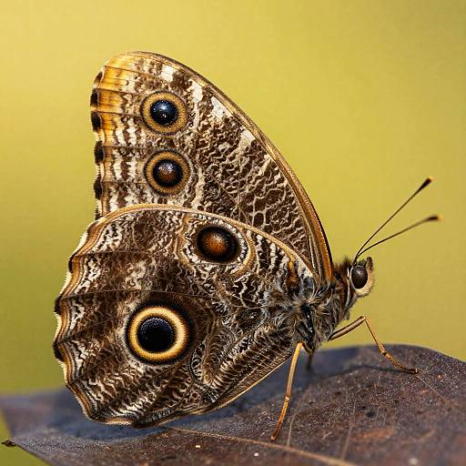 Close-Up Brown Butterfly with Eye-Spot