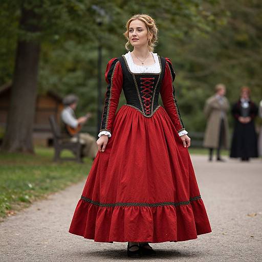 Renaissance Faire Woman's Red Dress